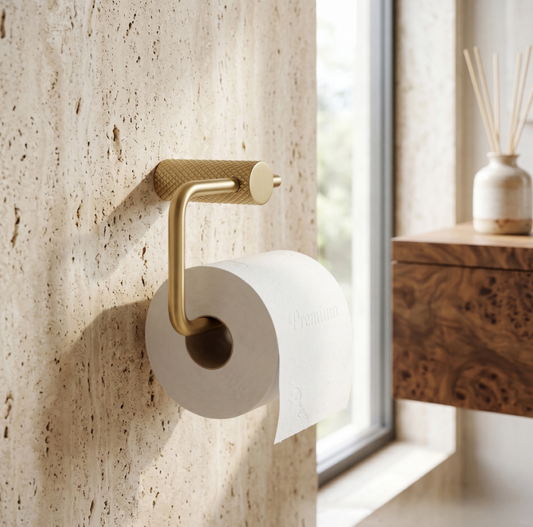 Toilettenpapierhalter Gold Matt Wandmontage Metall