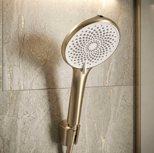 Badewannenarmatur Ontario Side Gold Matt mit Handbrause