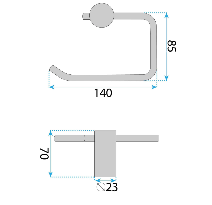 Toilettenpapierhalter Kupfer Wandmontage Metall