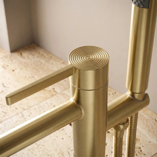 Freistehende Wannenarmatur – Foster Gold Matt