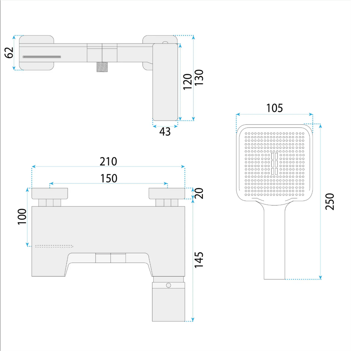 Wannenarmatur Joe Premium – Kupfer Matt