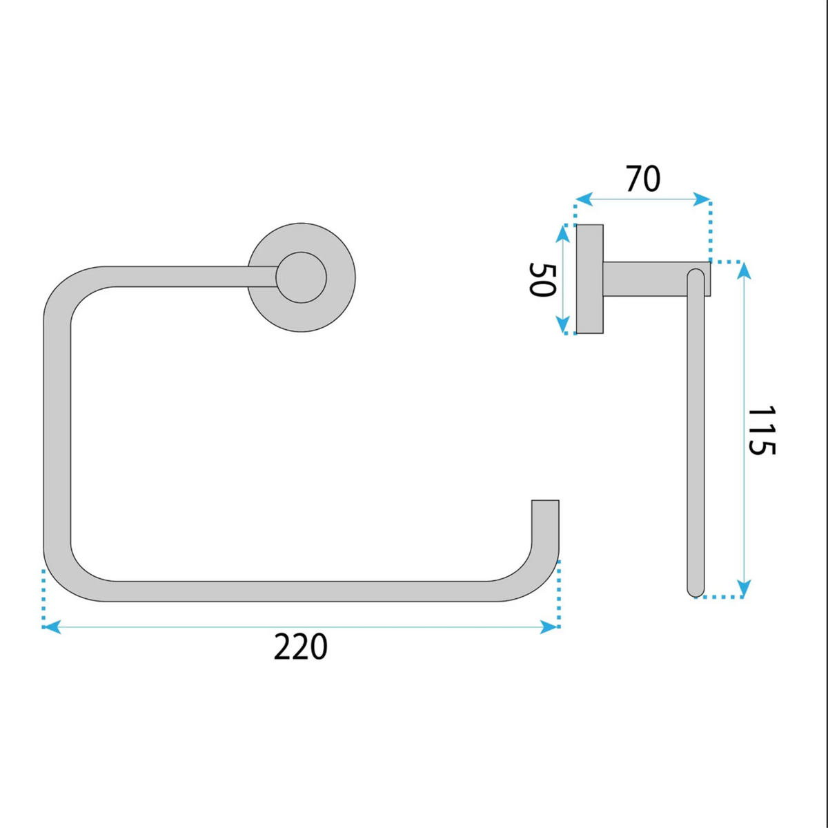 Handtuchhalter Leo 5610 – Kupfer Matt