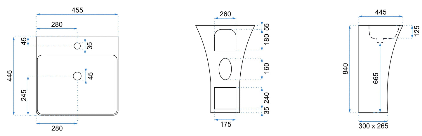 Standwaschbecken Ada Slim