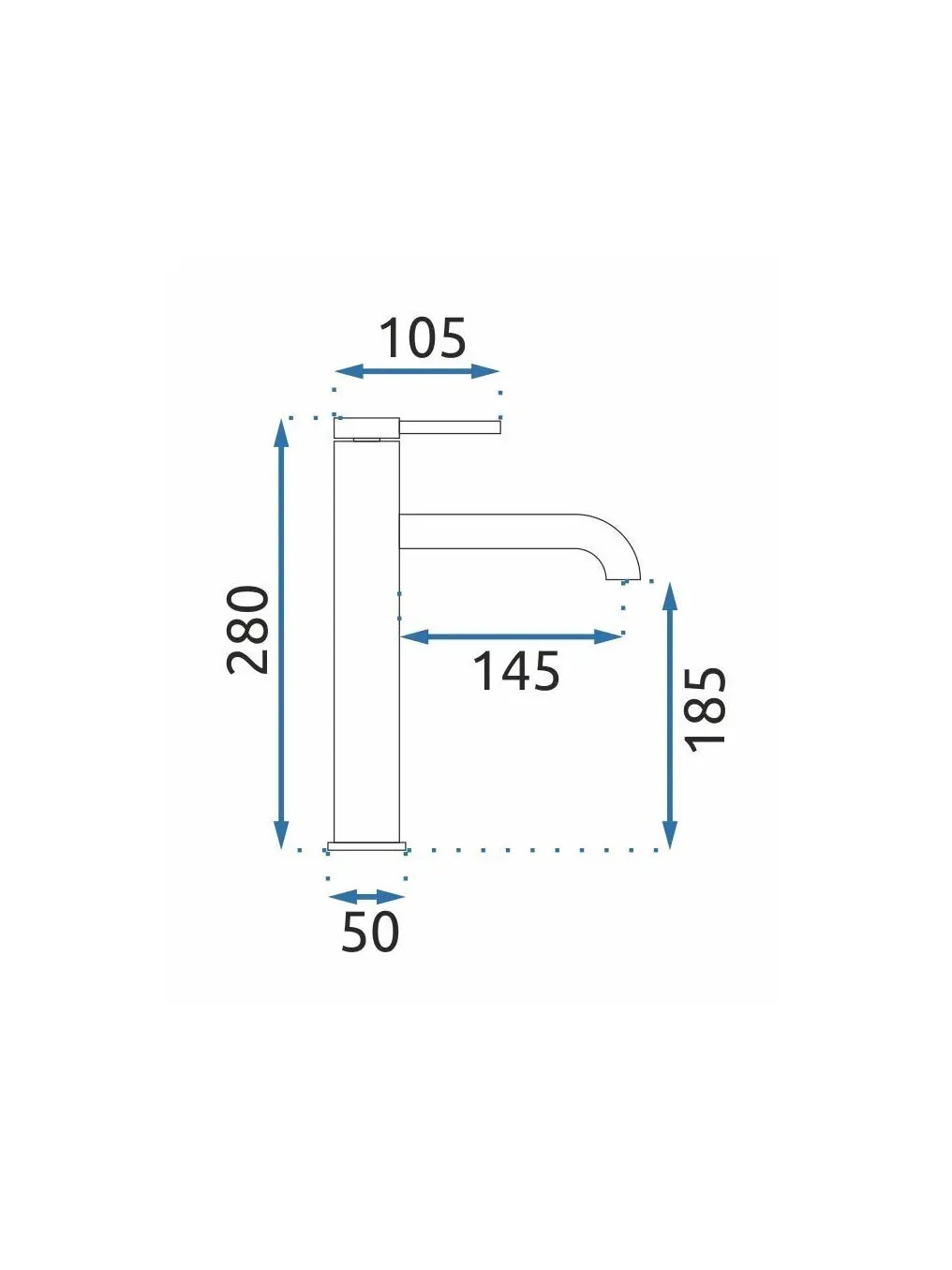 Armatur Spot High Gold Matt