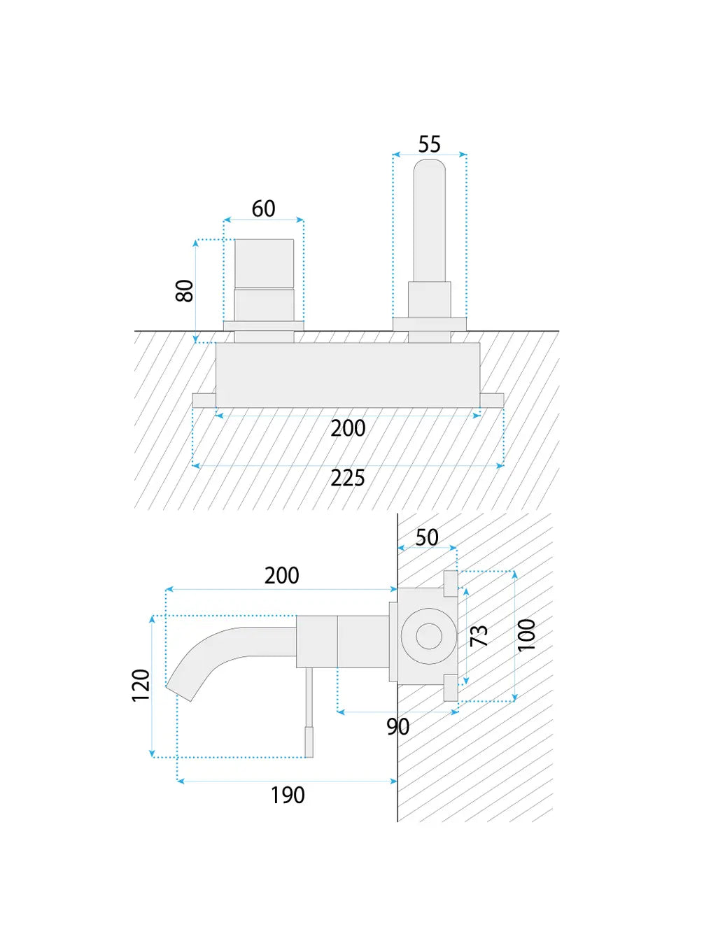 Unterputzarmatur Diamond Chrom
