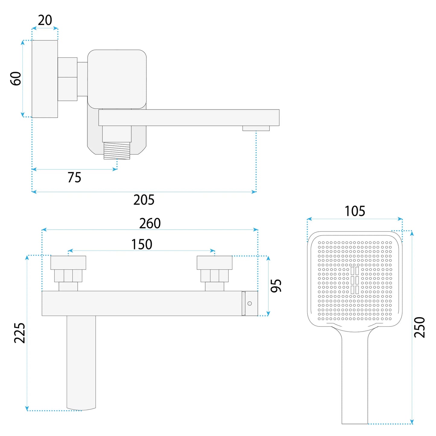 Badewannenarmatur Arlo Gold Matt