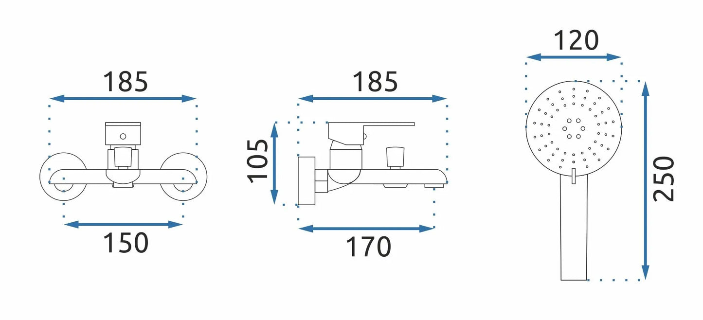 Badewannenarmatur Bloom Gold