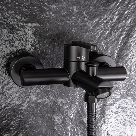 Badewannenarmatur Ontario Schwarz Matt