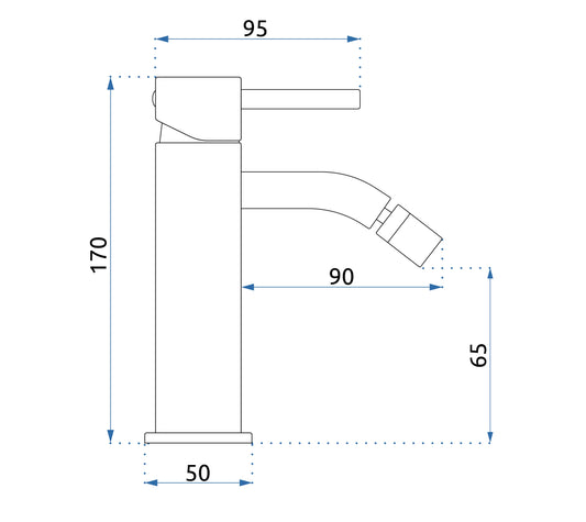 Bidetarmatur Lungo Gold Matt
