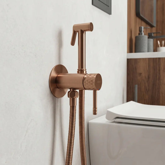 Bidetarmatur Lungo Loop Diamond Kupfer Matt