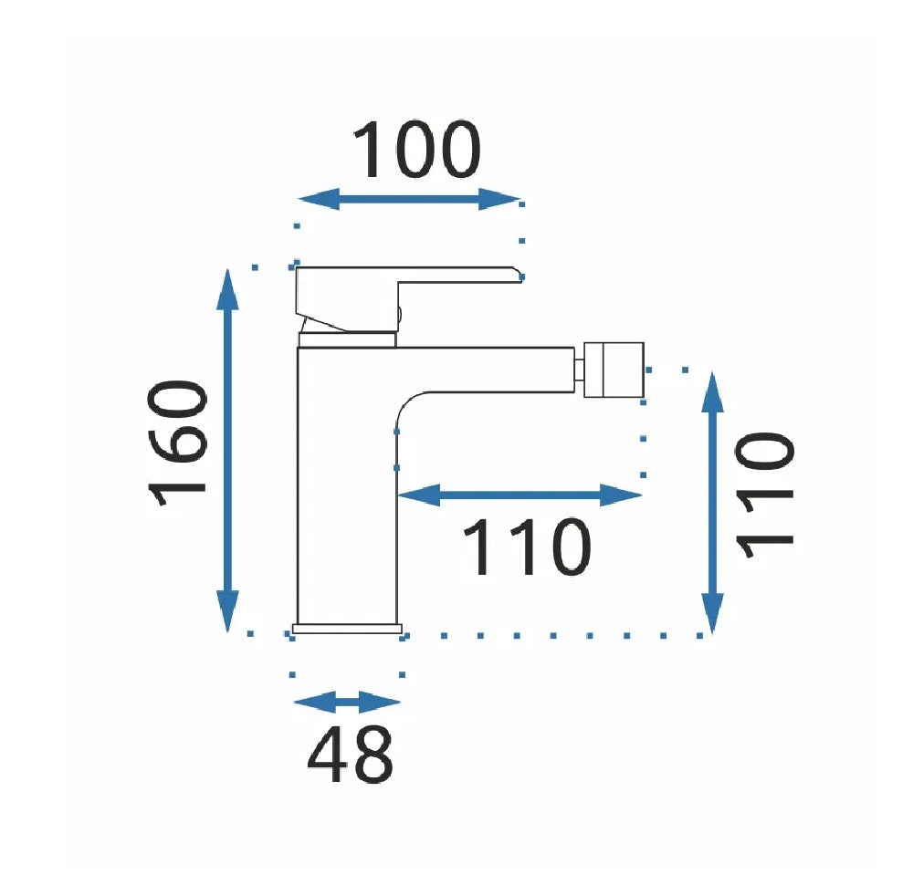 Bidetarmatur Bloom Gold Weiß