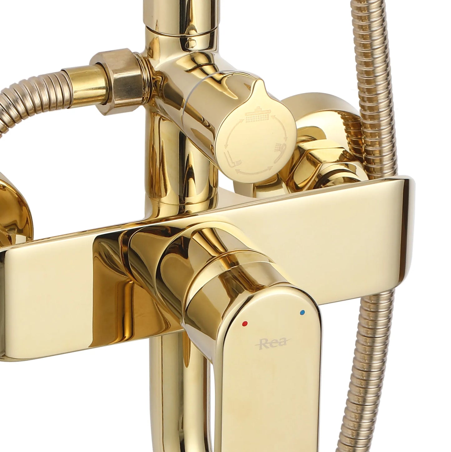 Dusche mit Wannenauslauf Bloom Gold