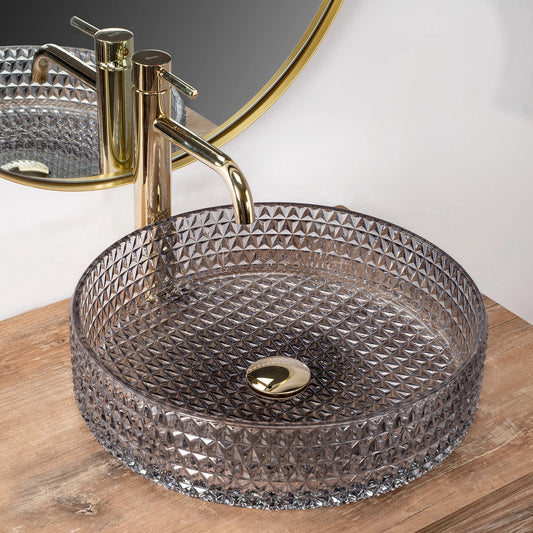 Aufsatzwaschbecken Cristal Grey ∅ 40cm