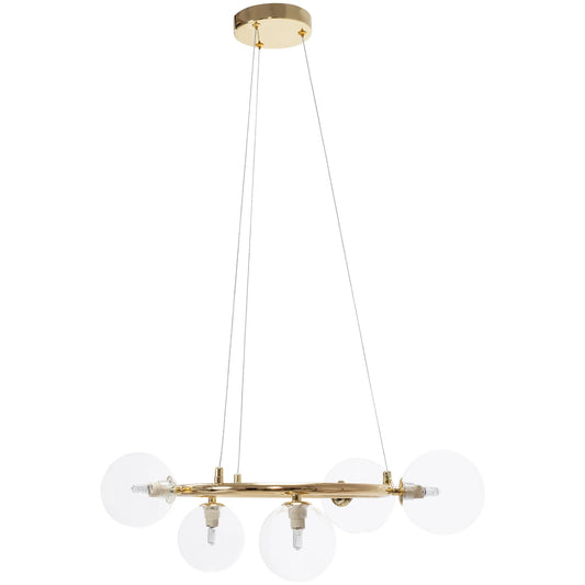Moderne Deckenlampe Gold mit 6 Glaskugeln - APP1158-6CP