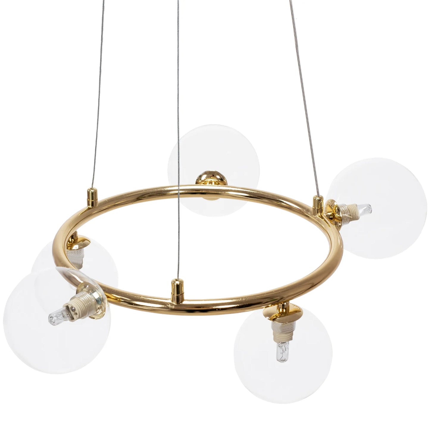 Moderne Deckenlampe Gold mit 6 Glaskugeln - APP1158-6CP