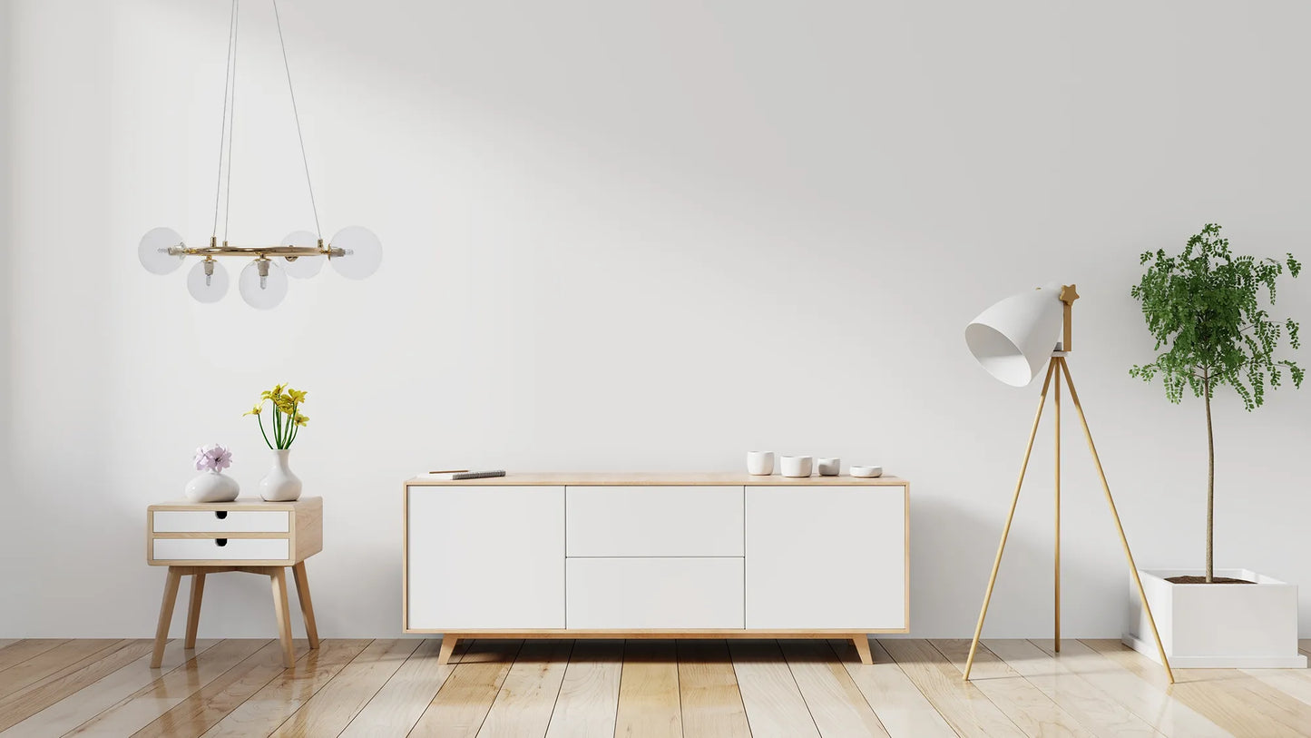 Moderne Deckenlampe Gold mit 6 Glaskugeln - APP1158-6CP