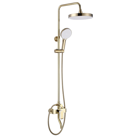 Dusche mit Wannenauslauf Bloom Gold Weiß