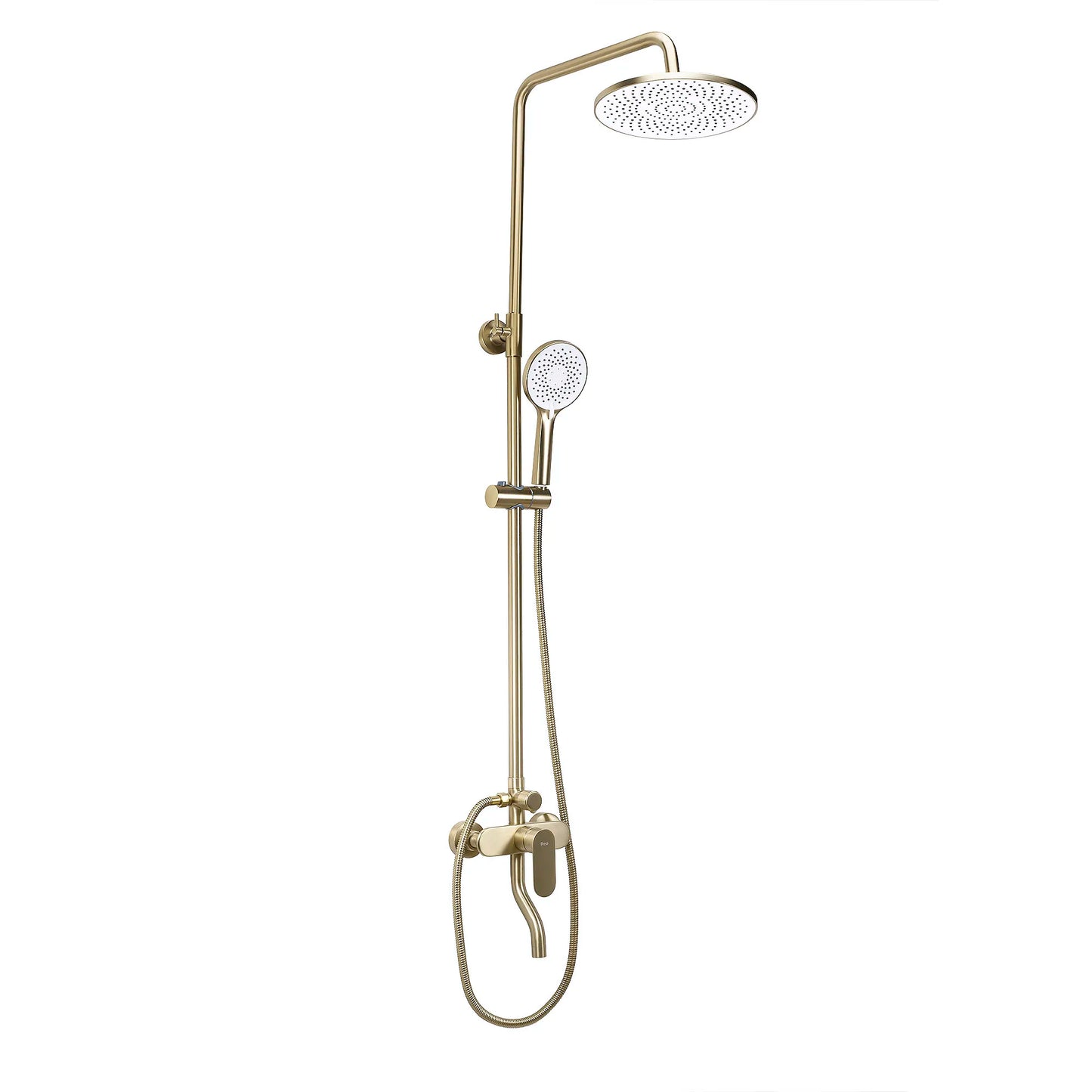 Dusche Drop Gold Matt (Duschsystem mit Wannenauslauf)