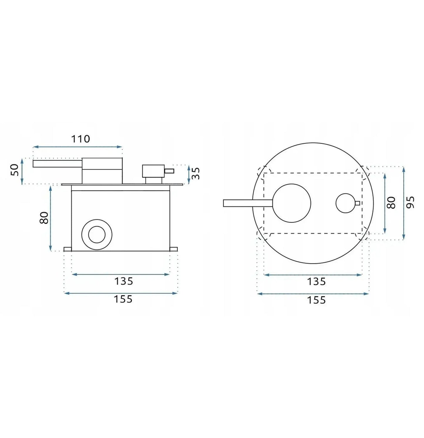 Dusche Unterputz Foss Chrom Matt