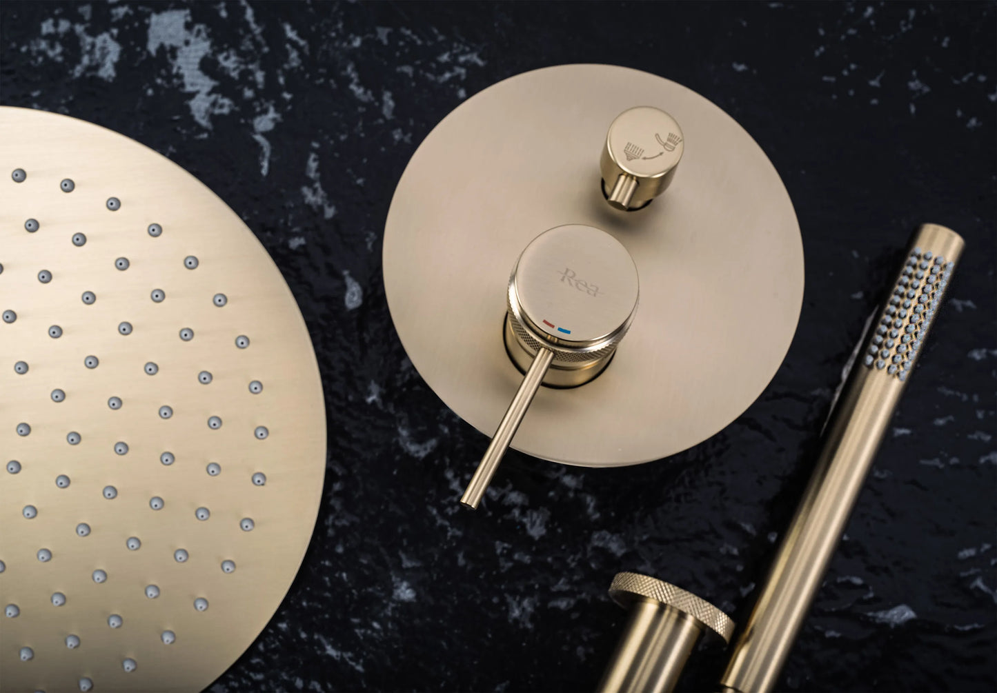 Dusche Unterputz Lungo Grip Gold Matt