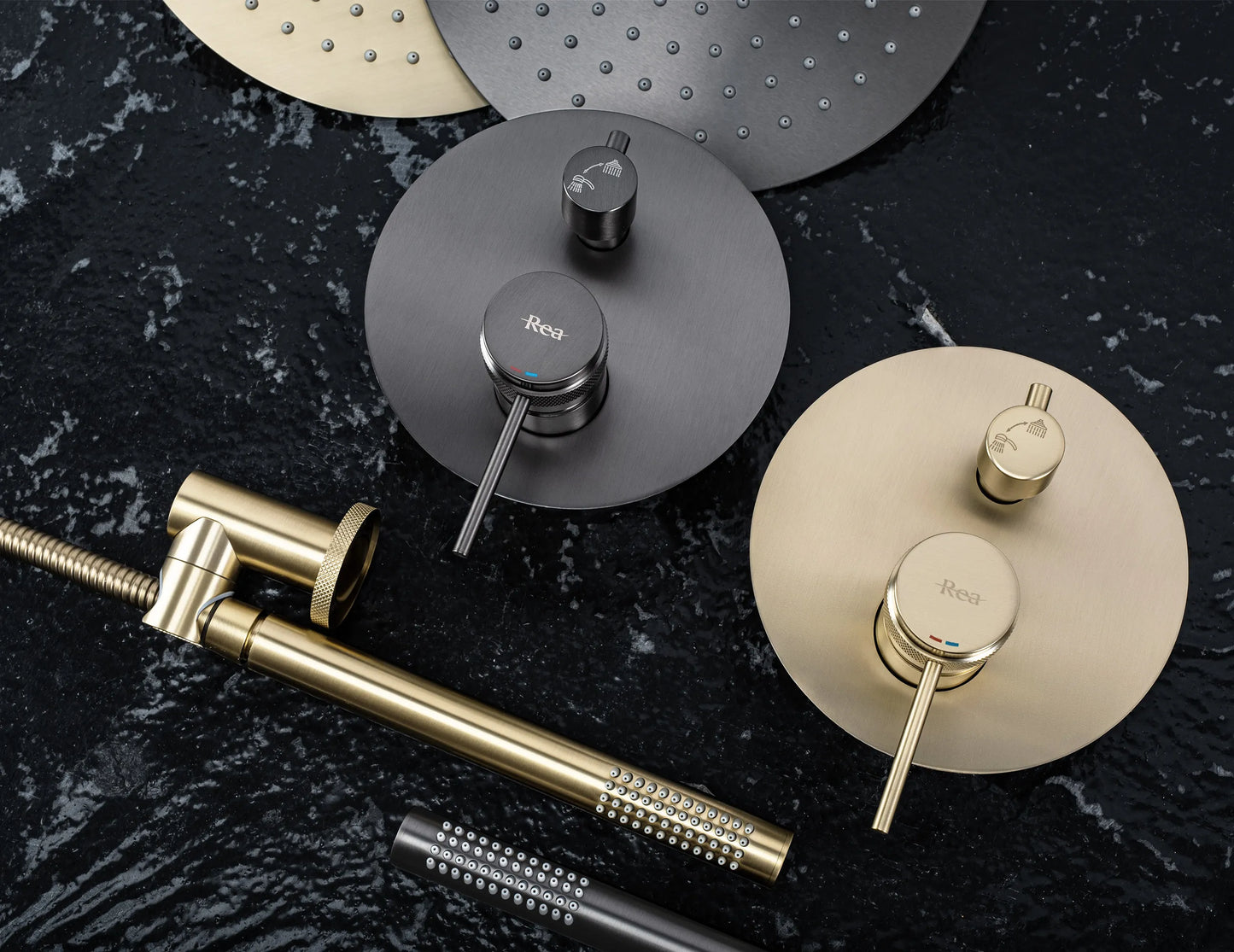 Dusche Unterputz Lungo Grip Gold Matt