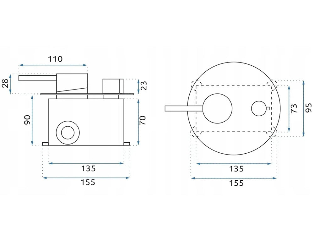 Dusche Unterputz Lungo Titan Matt