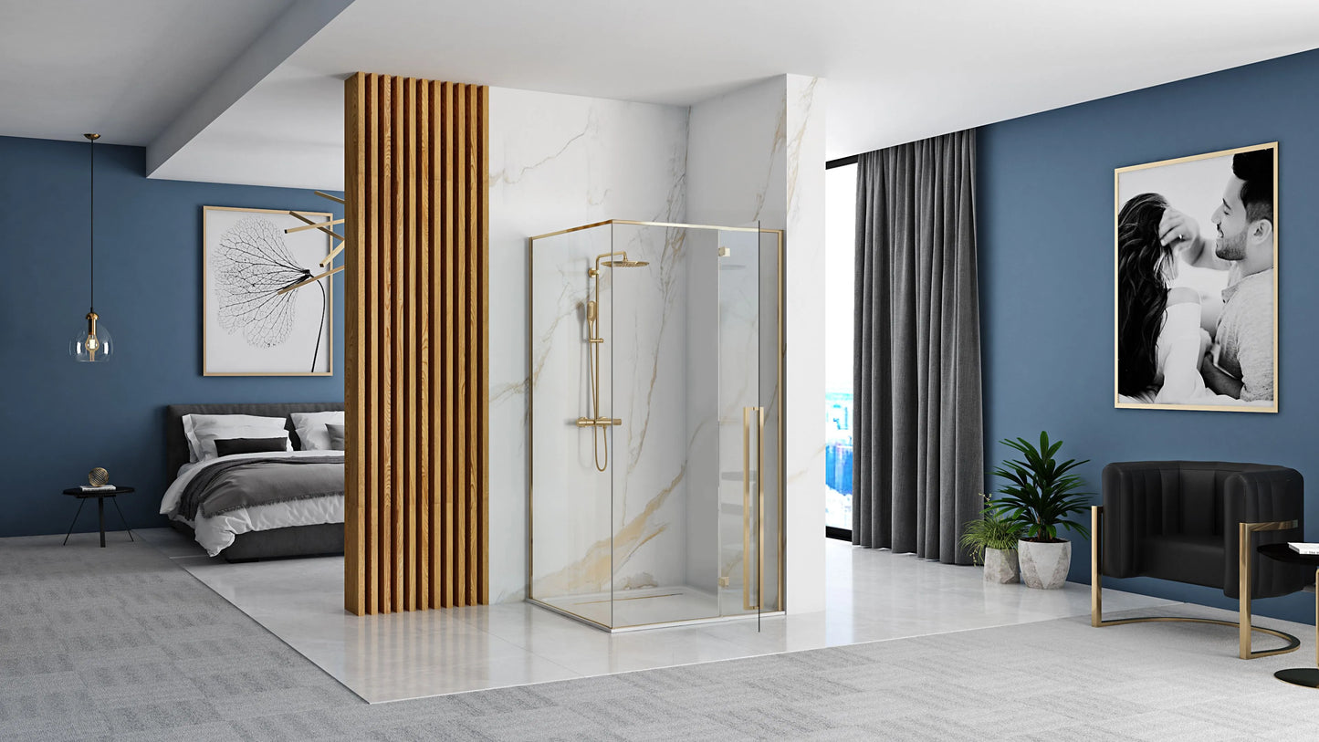 Duschkabine Fargo Gold 90x90cm
