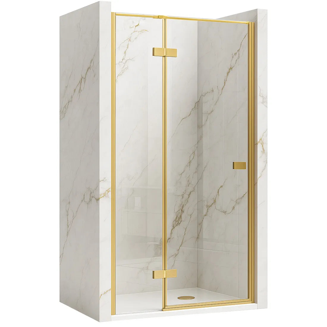 Duschtür Atlas Gold Matt 80-120cm
