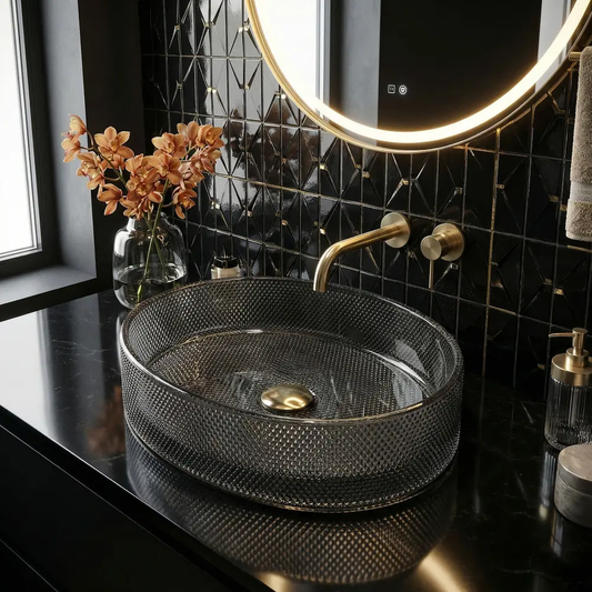 Aufsatzwaschbecken Mirella Black 49,5x38cm