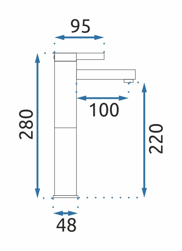 Armatur Polo Schwarz Gold High