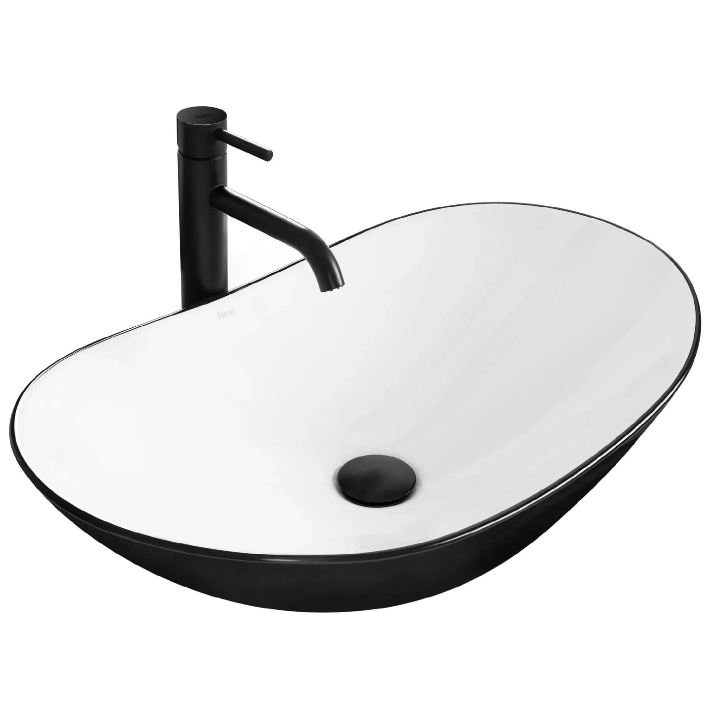 Aufsatzwaschbecken Royal Black White 62,5x36cm