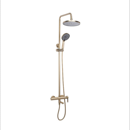 Duschsystem Arcos mit Wannenauslauf – Gold Matt