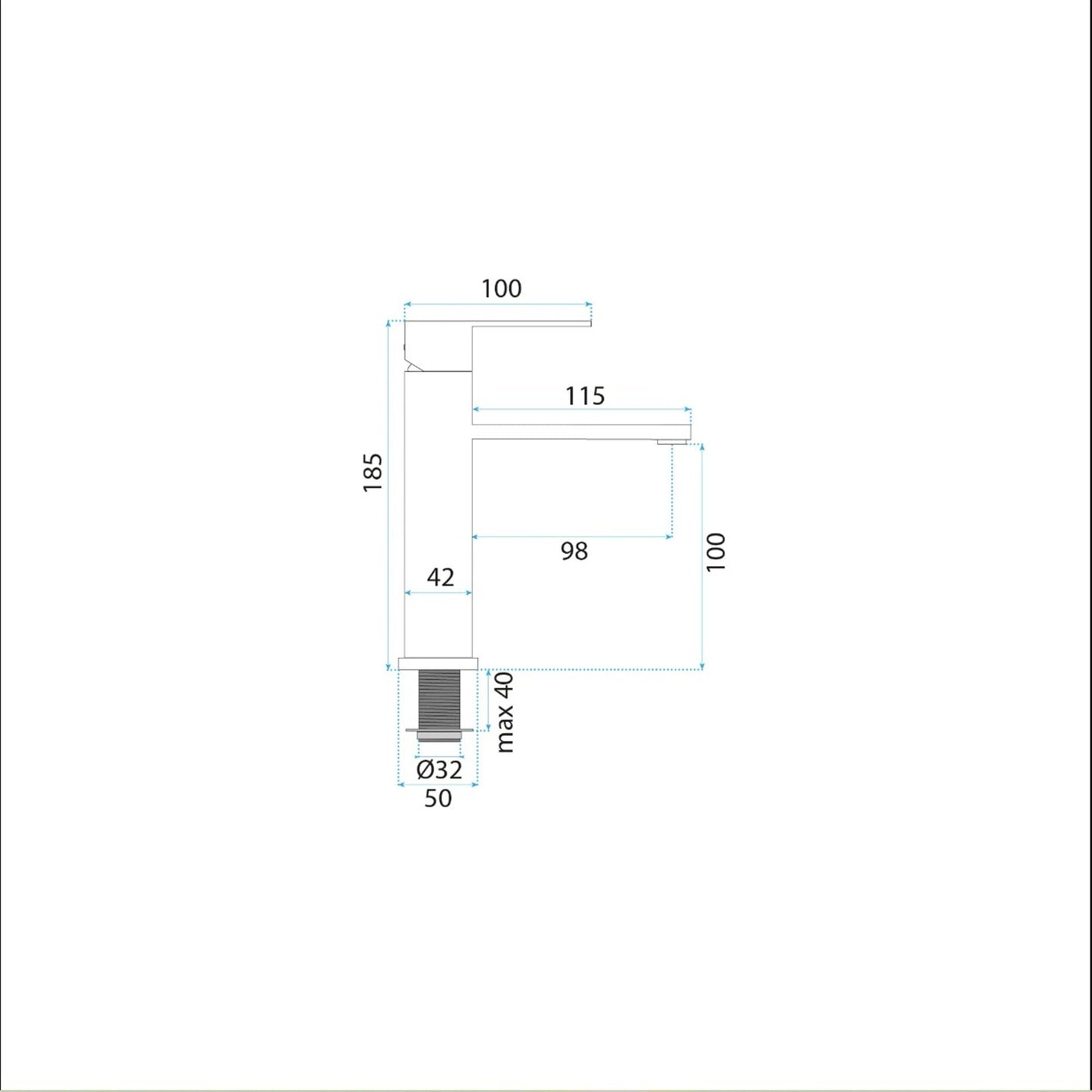 Waschtischarmatur Arcos – Chrom Matt Low