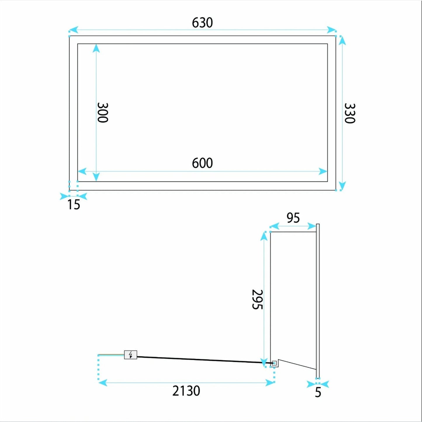 LED-Wandnische – Kupfer Matt 63 × 33 cm