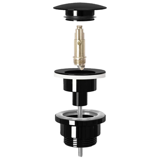 Ablaufgarnitur Schwarz Metallic