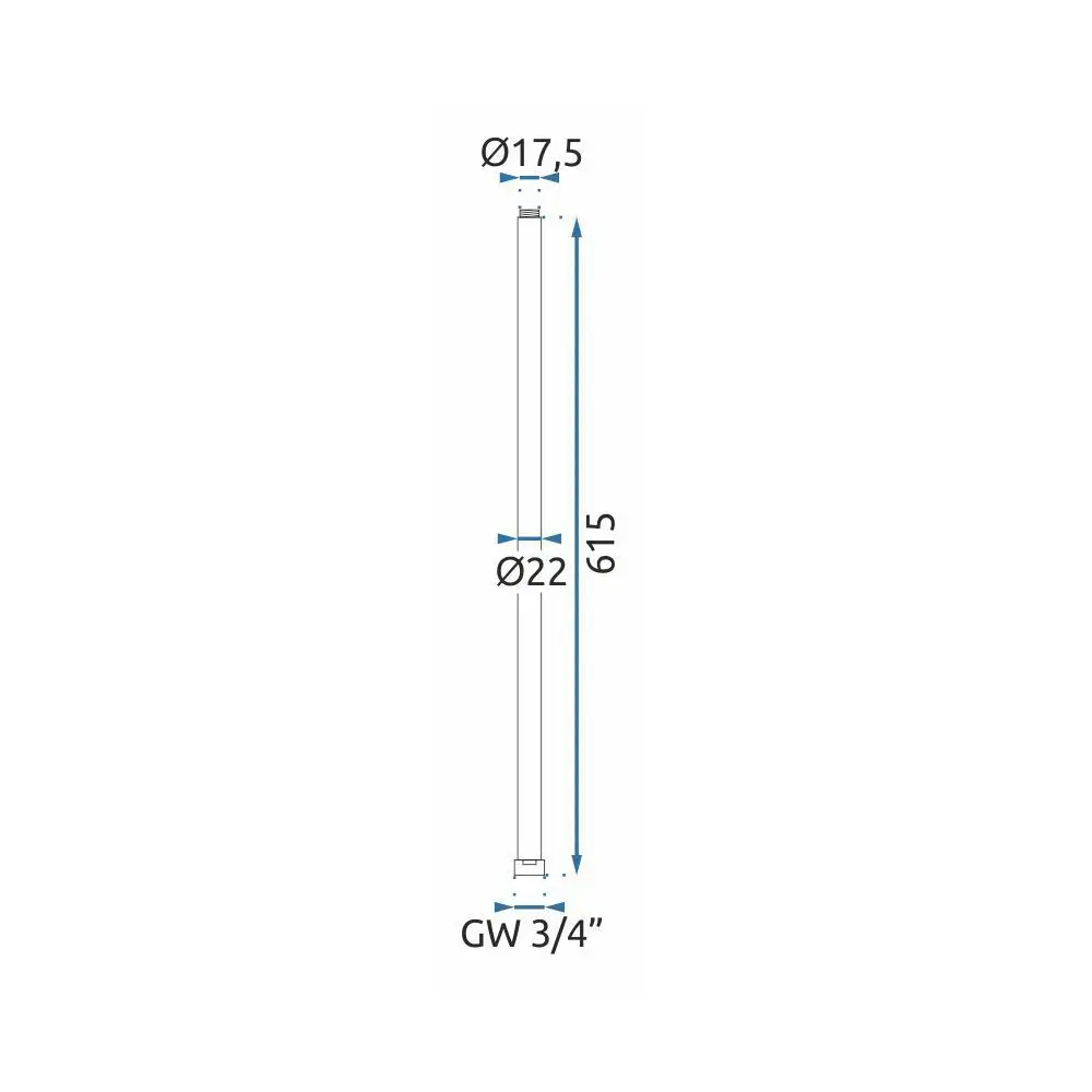 Verlängerung für Dusche 60 cm Kupfer
