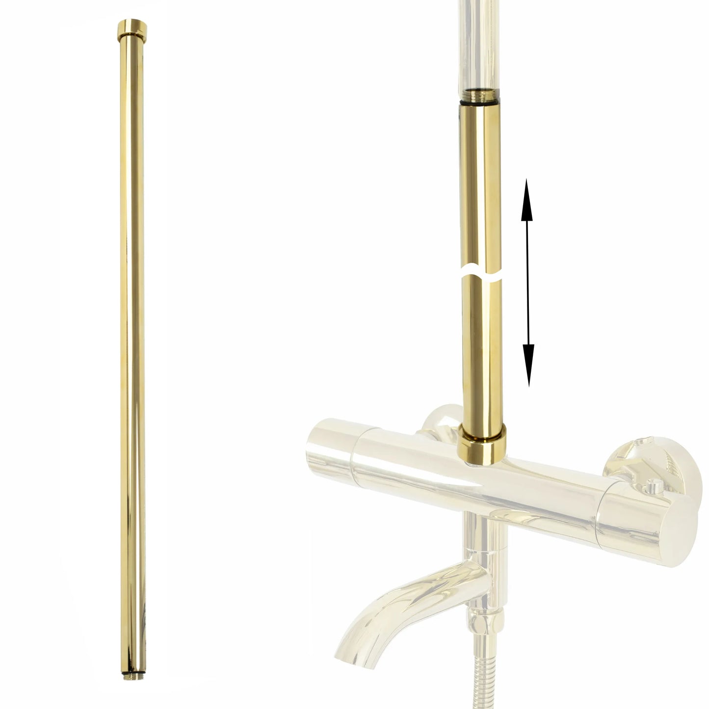 Verlängerung für Dusche 60cm Gold