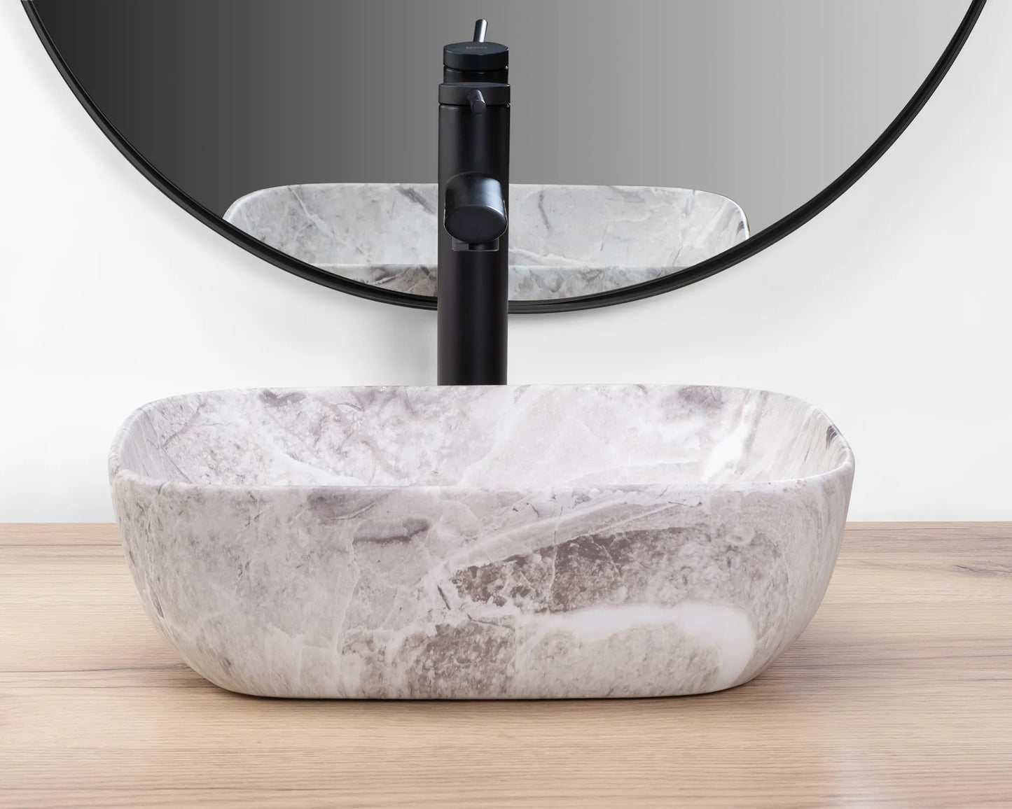 Aufsatzwaschbecken Belinda Mini Stone 37x25,5cm