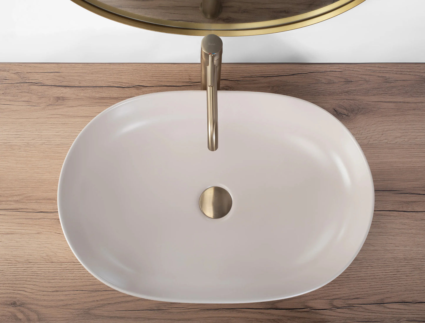 Aufsatzwaschbecken Cleo Matt Beige 60,5x41cm
