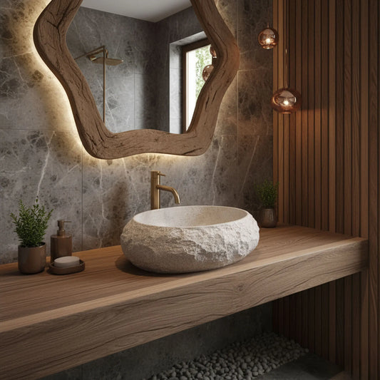 Waschbecken Mika Beige 48x38cm