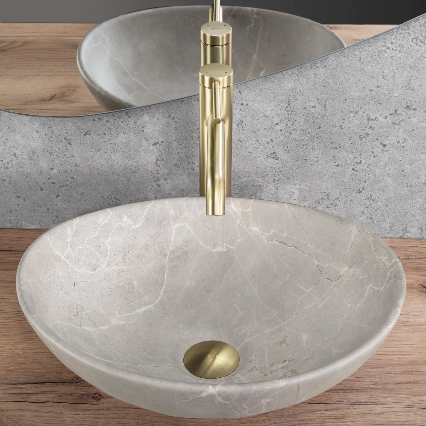 Aufsatzwaschbecken Sofia Beige Matt 41x34,5cm