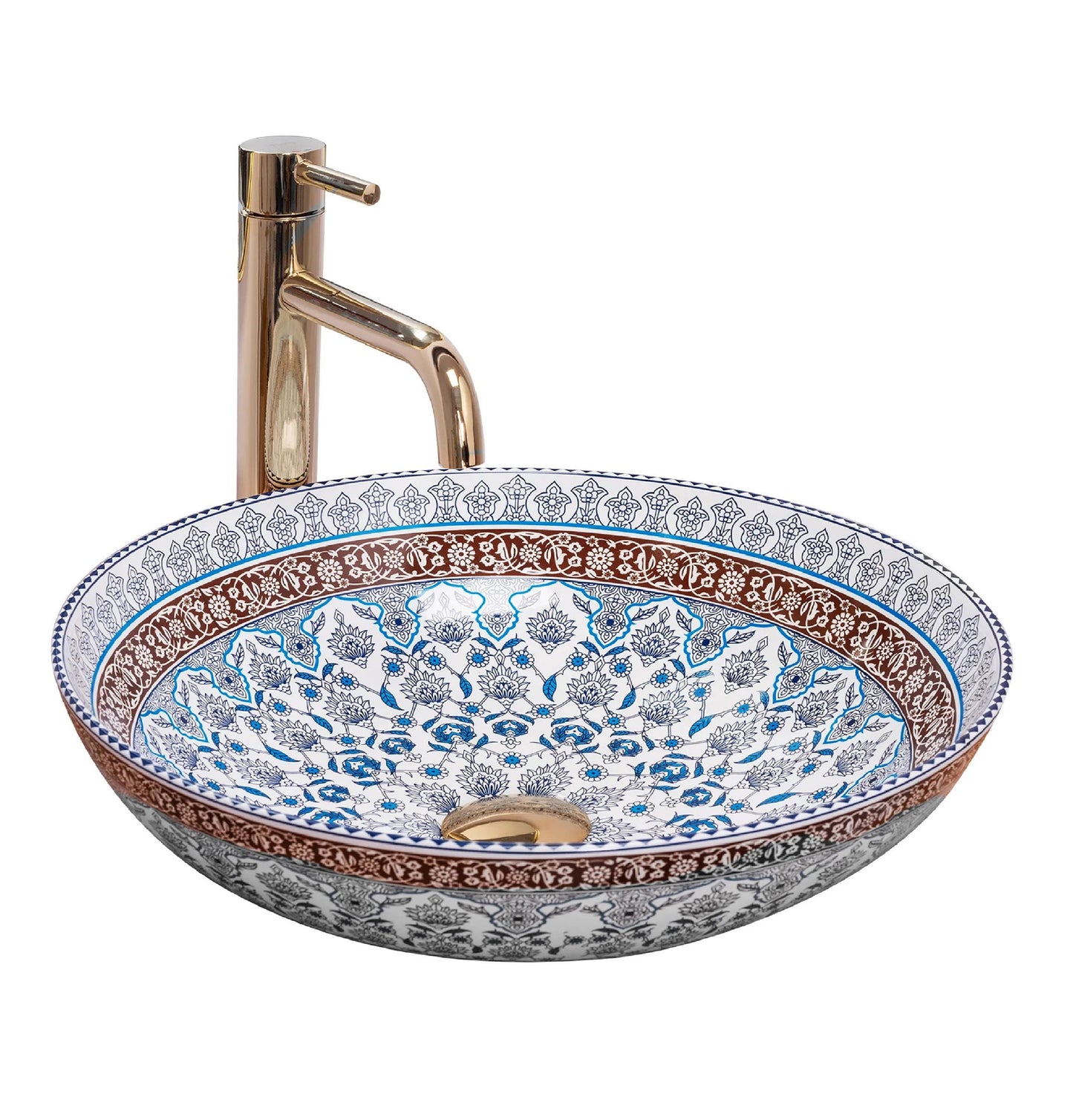 Aufsatzwaschbecken Arte Blau ∅ 40cm