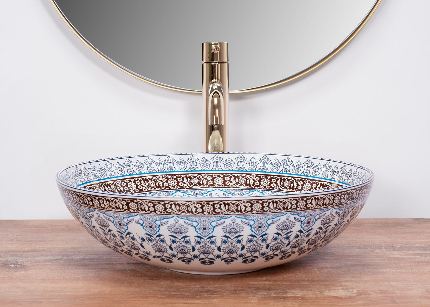 Aufsatzwaschbecken Arte Blau ∅ 40cm