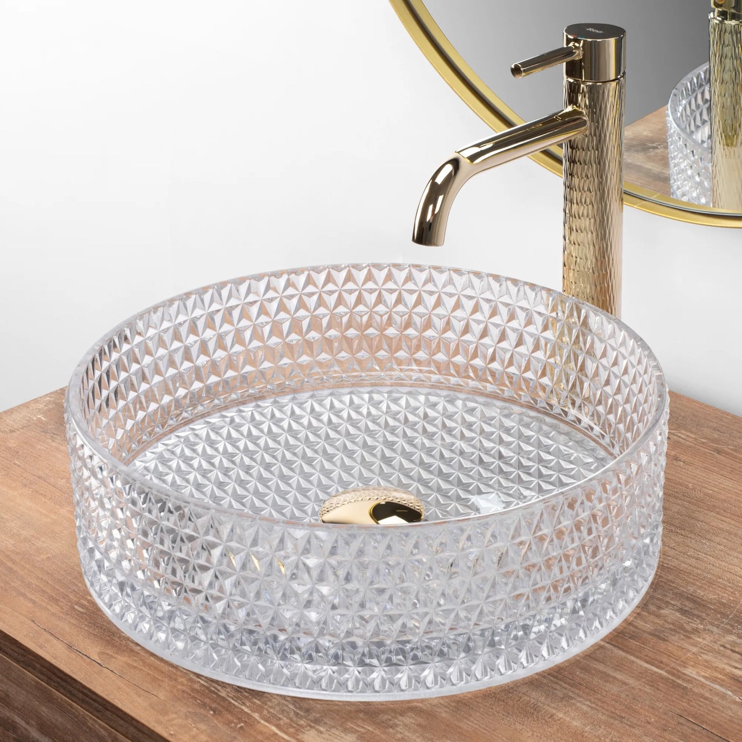 Aufsatzwaschbecken Cristal White ∅ 35,5cm
