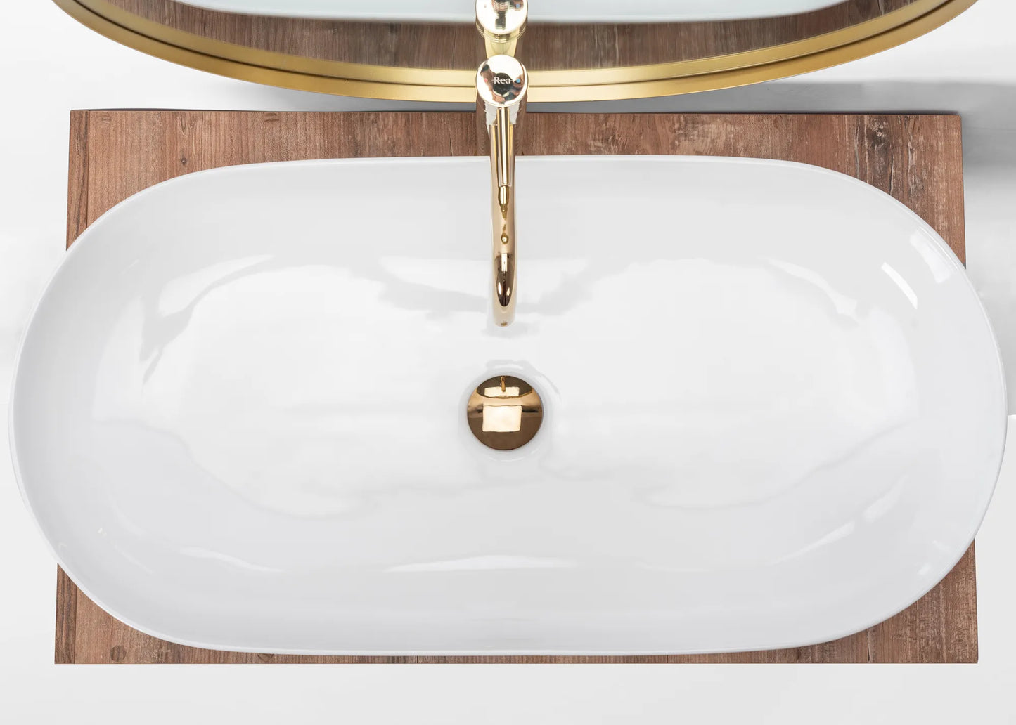 Aufsatzwaschbecken Cleo Weiß 81x41cm