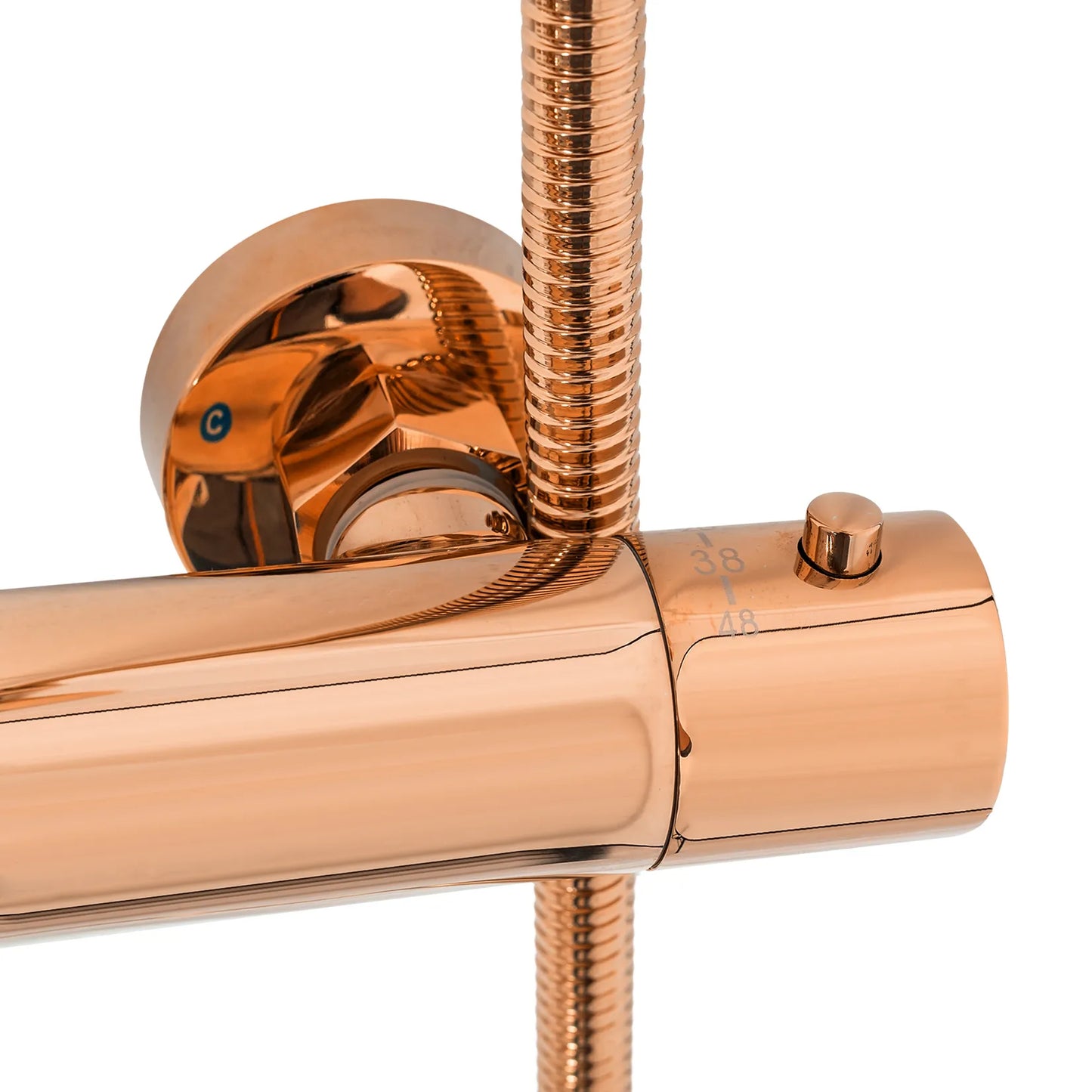Dusche mit Wannenauslauf Lungo Rosé Gold