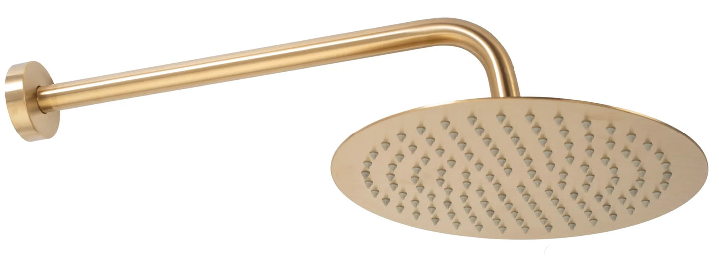 Dusche mit Wannenauslauf Unterputz Lungo Gold Matt
