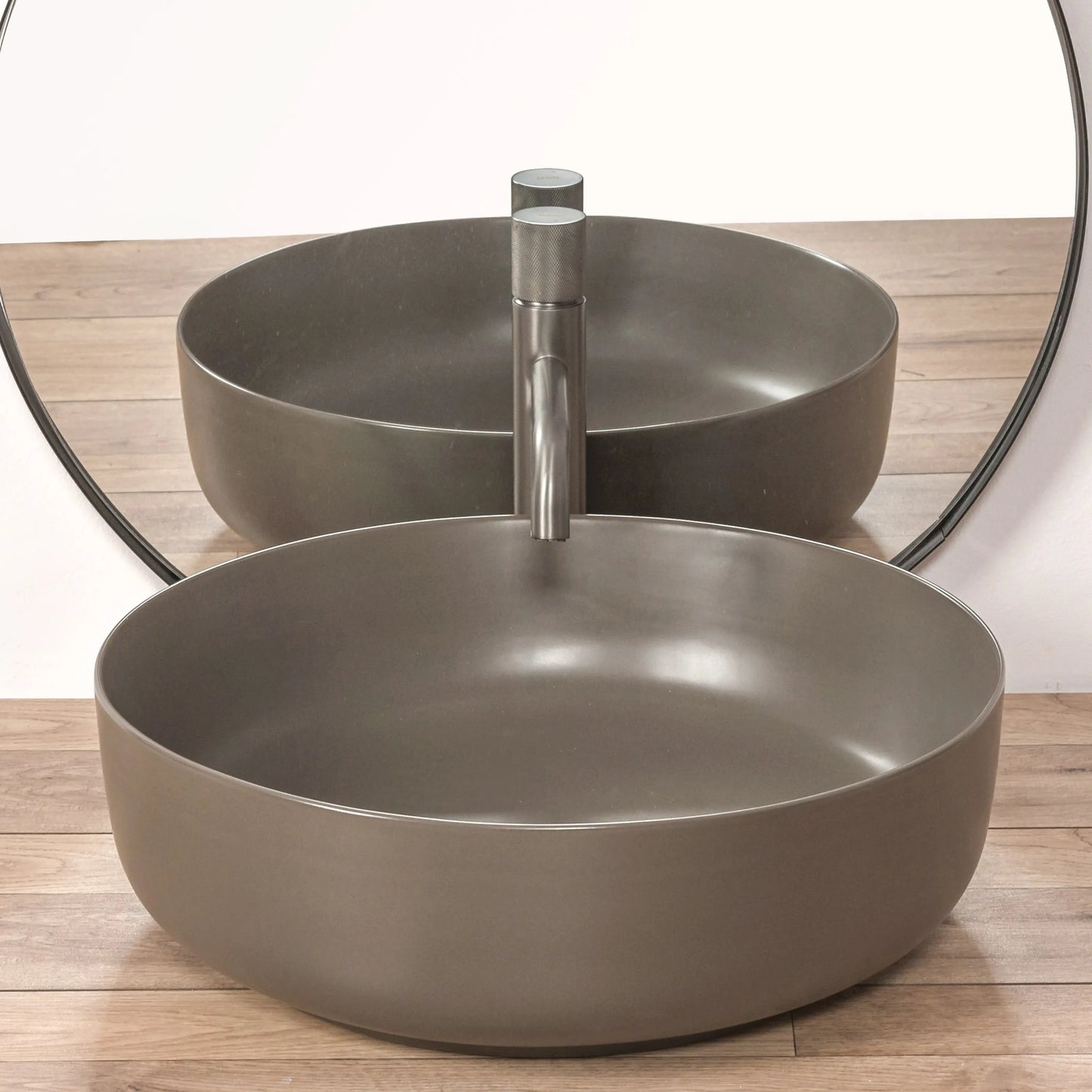 Aufsatzwaschbecken Elma Grey Matt ∅ 45cm