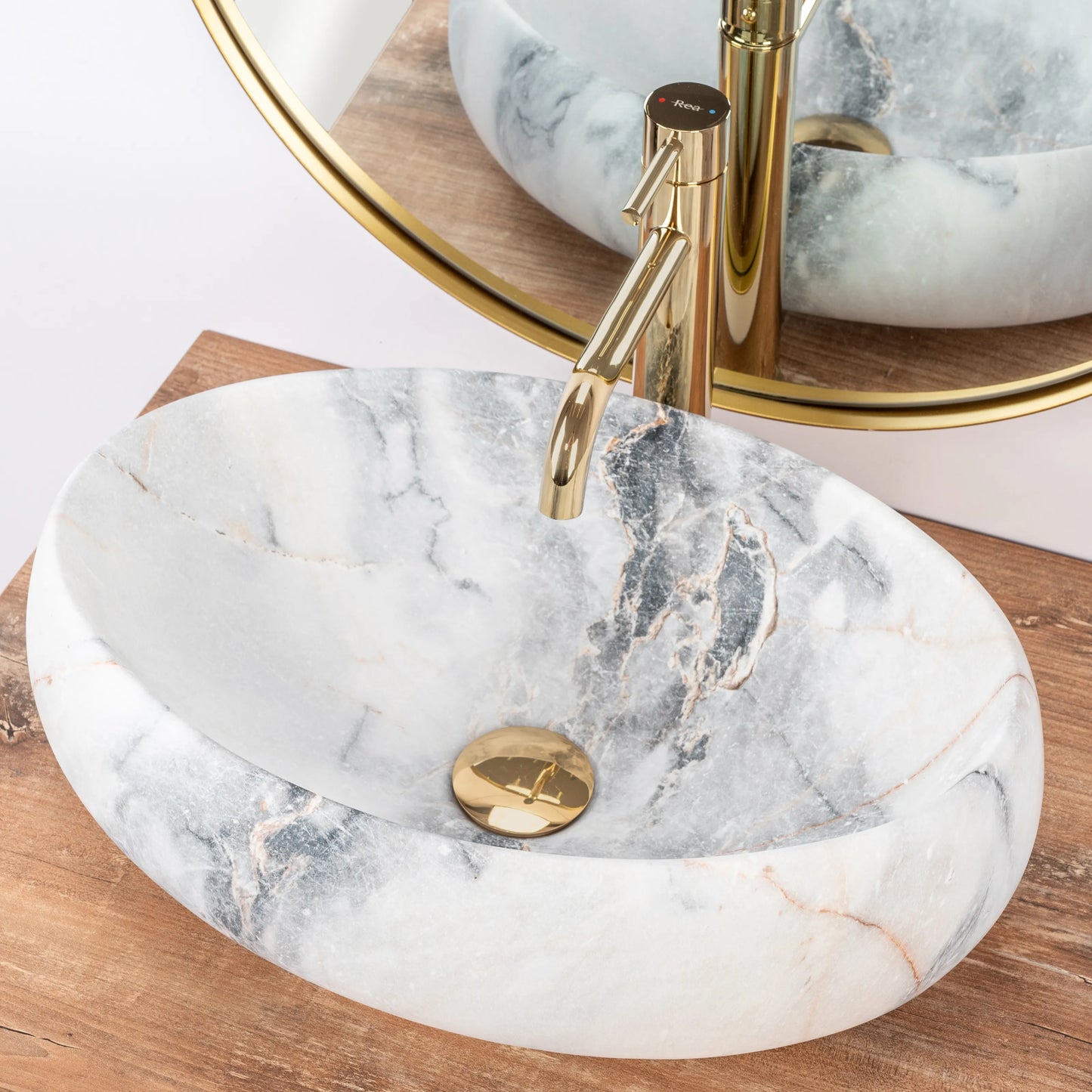 Aufsatzwaschbecken Linda Granit Matt 48,5x34cm