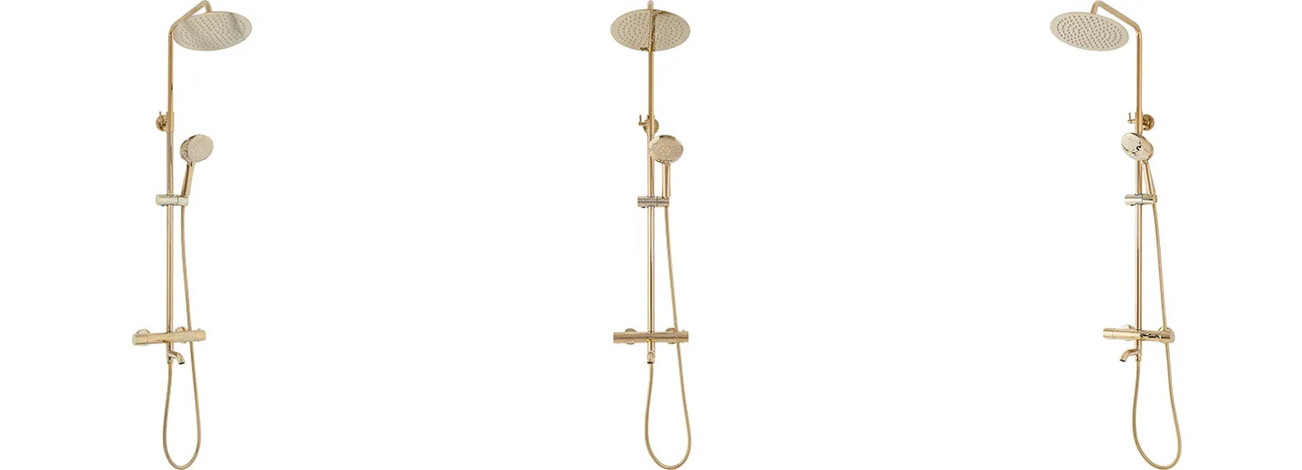 Dusche mit Wannenauslauf Lungo Gold (mit Thermostat)